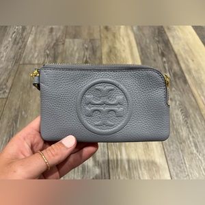 Tory Burch Grey Leather Wallet